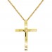 Χρυσός γυναικείος μασίφ βαπτιστικός σταυρός Κ14 με αλυσίδα